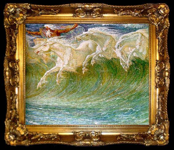 framed  Crane, Walter The Horses of Neptune, ta009-2